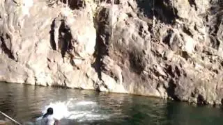 Swimming in Khlong Phlu Waterfall