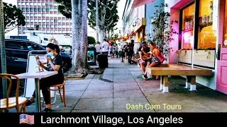 2020 Walking Tour of Larchmont Village, a Los Angeles Neighborhood [4K] Dash Cam Tours