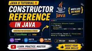 Constructor Reference in Java 8 | Explained with Real Examples