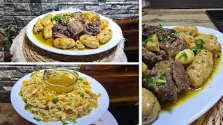 وصفات رمضانية🌙محمر بصلصة خاثرة ضربة فالبنة مع رزو البكستاني
