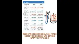 RESOLVING FREEZING AND DELAY IN TRADE EXECUTION ON DERIV MT5 PLATFORM