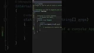 C# Console Application Structure | |#MortalTech | #2