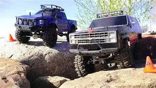 RC ADVENTURES - Vaterra Ascender 4x4 vs G-Made Komodo 4x4 - Chevy K5 Blazer vs Ford?