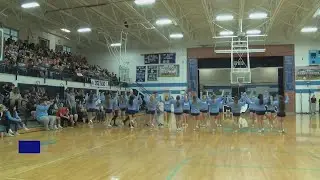 The Hampton Bulldogs depart for the Class 1-A state tournament