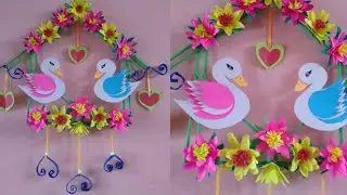 how to make beautiful and adorable paper swan wall hanging // creative wall hanging.