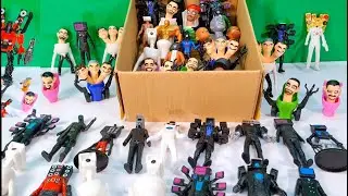 Đập hộp mô hình LEGO skibidi toilet multiverse, titan TV man, Speakerman, drillman, clockman