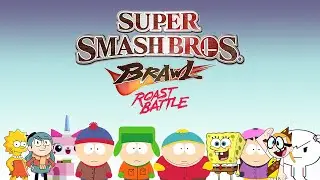 Команда из Южного Парка и Губка Боб играют в Super Smash Bros. Brawl со специальными гостями (бит...