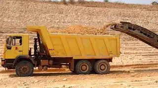 Surface Miner in Limestone direct loading to dumper