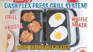 NEW Dash Flex Press Grill System REVIEW! MultiMaker Grill Griddle Waffle