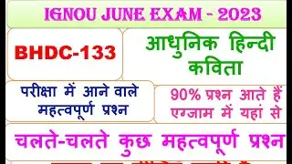 BHDC-133, आधुनिक हिन्दी कविता,  सिर्फ़ महत्वपूर्ण प्रश्न