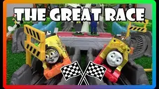 The Hazard Tracks Challenge! Who will win?THOMAS AND FRIENDS THE GREAT RACE| 2018 Trackmaster toys