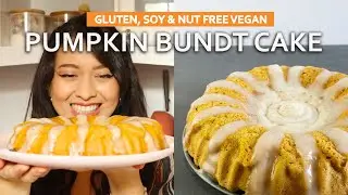 Gluten Free Vegan Pumpkin Bundt Cake Recipe | Thanksgiving Nut Free Dessert Recipes