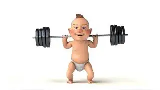 Cute Baby Animation | Funny Toddler Squat | Kids Short Cartoon