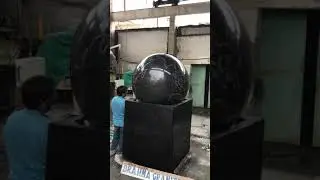 sphere fountain,large kugel ball fountain,spinning granite ball,garden fountain ball,world map ball