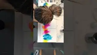 Colourful Alcohol Inks Triptych :)