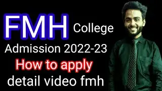 FMH college of medicine and dentistery admission 2022-23