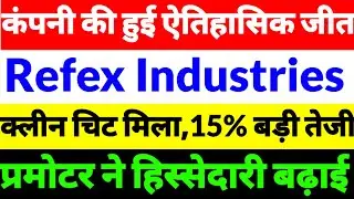 Refex Industries share latest news,Refex Industries share news,Refex Industries share news 2025,