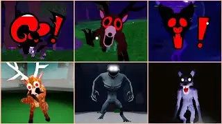 ROBLOX l 99 nights in the forest all jumpscares vs more versions 