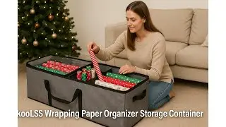 🎁 HikooLSS Wrapping Paper Organizer Storage Container 600D Heavy Duty Tear Proof Review 🎁