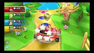 Mario Party 9 - Daisy Vs. Mario Vs. Luigi Vs. Peach #1 | Toad Road