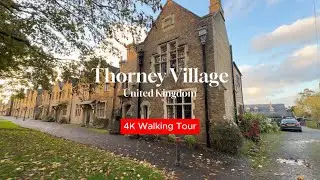 A late afternoon walk on Sunday in Thorney Village, United Kingdom | 4K Walking Tour England