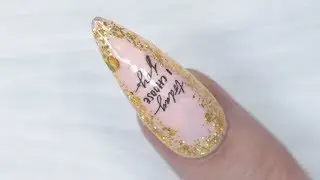 Water decals nail art | Cute Message on nails