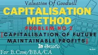 #13 Valuation of goodwill in telugu - Capitalisation of future maintainable profits problem |