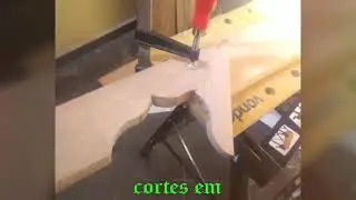 Banco r&uacute;stico feito com madeira de cedrinho e acabamento com polystein, da serie fa&ccedil;a vc mesmo