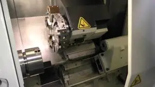 Hurco TM6 cnc slant bed lathe, new 2007 with bar feed, stock#16029