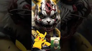 Pikachu but Zebra zombie #pikachu #zebra #animals #viral #shorts