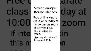 online karate class on sunday free #martialarts #karate #selfdefence