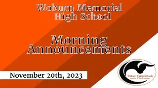 WMHS Morning Announcements - 11.28.23