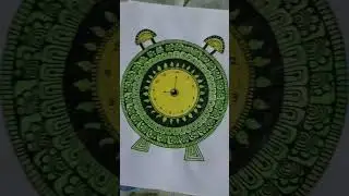 alarm clock mandala art #craft #shorts #youtubeshorts #mandalaart