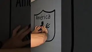 Am&eacute;rica de Cali two hands drawing #am&eacute;ricadecali #am&eacute;rica #LosDiablosRojos #DeMakaj #twohandsdrawing