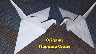 how to flapping crane origami । फ्लैपिंग पेपर क्राफ्ट। KN GAMIT  