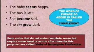 VERB OF INCOMPLETE PREDICATION