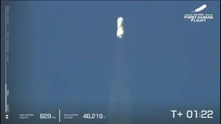 Jeff Bezos and Blue Origin crew with live capsule audio!