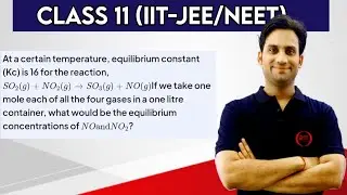 At a certain temperature, equilibrium constant (Kc) is 16 for the reaction : SO₂ (g) + NO₂ (g) &rarr; SO₃