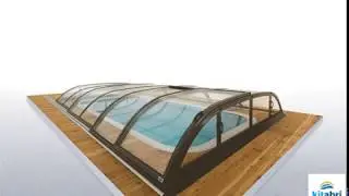 Animation 3D de l'abri Biarritz A clear de Kitabripiscine.com