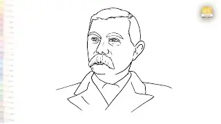 Sir Arthur Conan Doyle drawing easy | Portrait sketches| How to draw Arthur Conan Doyle step by step