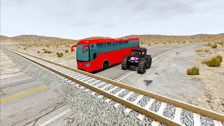 Mobil vs Rails #2 - BeamNG Drive @MaDdrive-1