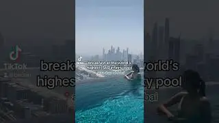 breakfast at world&rsquo;s highest 360 infinity pool ☕️🥣🍉🍈🍍