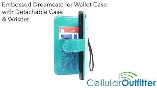 Embossed Dreamcatcher Wallet Case with Detachable Case Wristlet  | CellularOutfitter.com