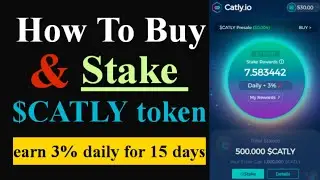 How to buy  and stake catly token complete method. #catlyairdrop #onlineearning  #catly