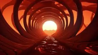 VJ LOOP NEON | Immersive Red Trippy Tunnel Screensaver