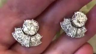 Tajan - Paris of Ear Clips Art Deco for French Auction House