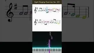 Daily Sight-Singing Exercise No.231 | Intermediate: One Sharp(Key G), Movable Do