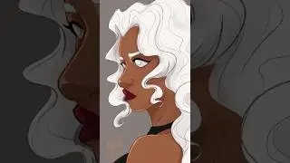 DRAWING STORM X-Men character art SpeedPaint #speedpaint #art #marvelcomics #storm #xmen