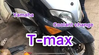 Coolant change / Yamaha T max 500 - how to change coolant for Yamaha T max 500