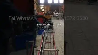 Roll Up Door U Slide Guide Rail Roll Forming Machine working in Iran